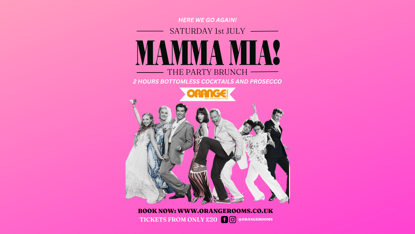 Mamma Mia Bottomless Party Brunch St July Orange Rooms